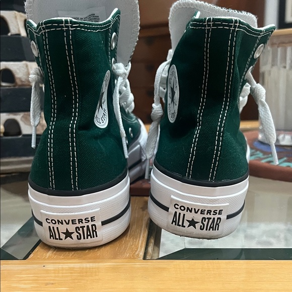 Converse Forest Green High-Tops with White Accents - Picture 2 of 6
